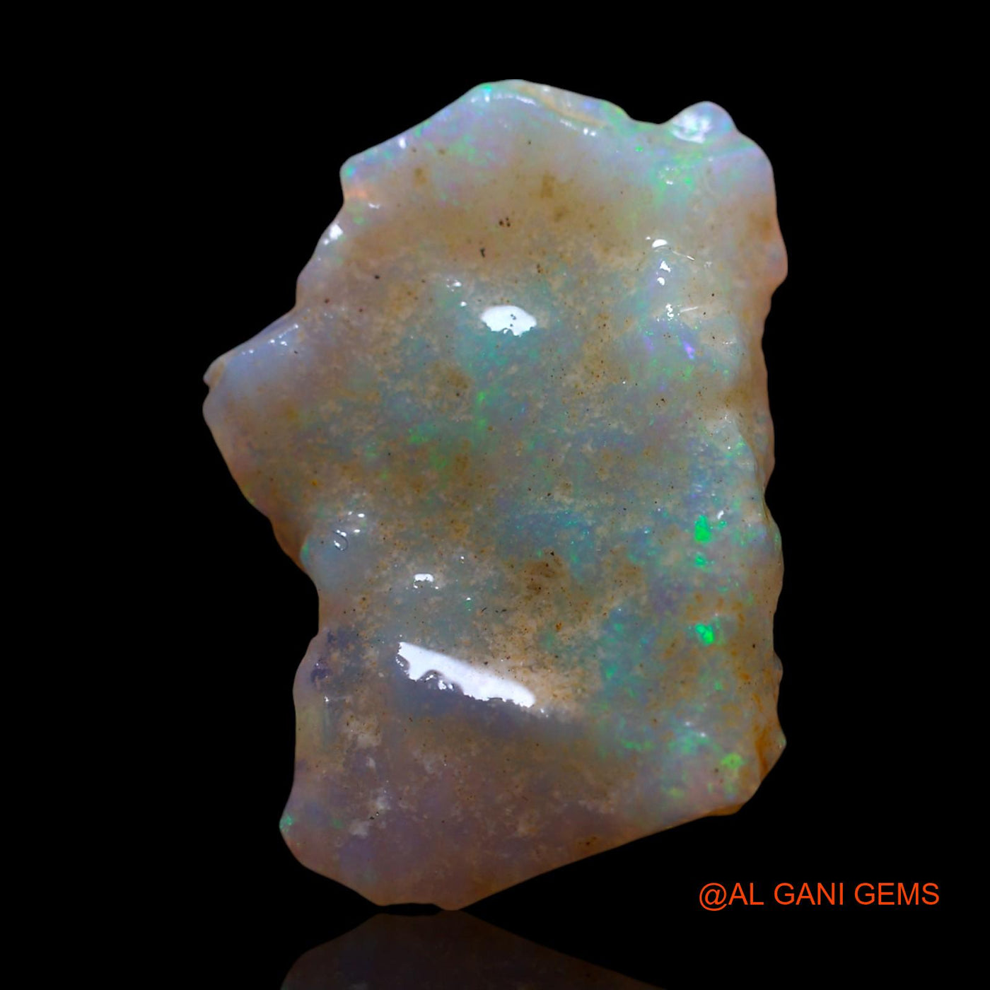 Natural Fire Opal Gemstone 4.00 Cts Loose Fancy Rough From Australia 19x13x3 mm RG-976