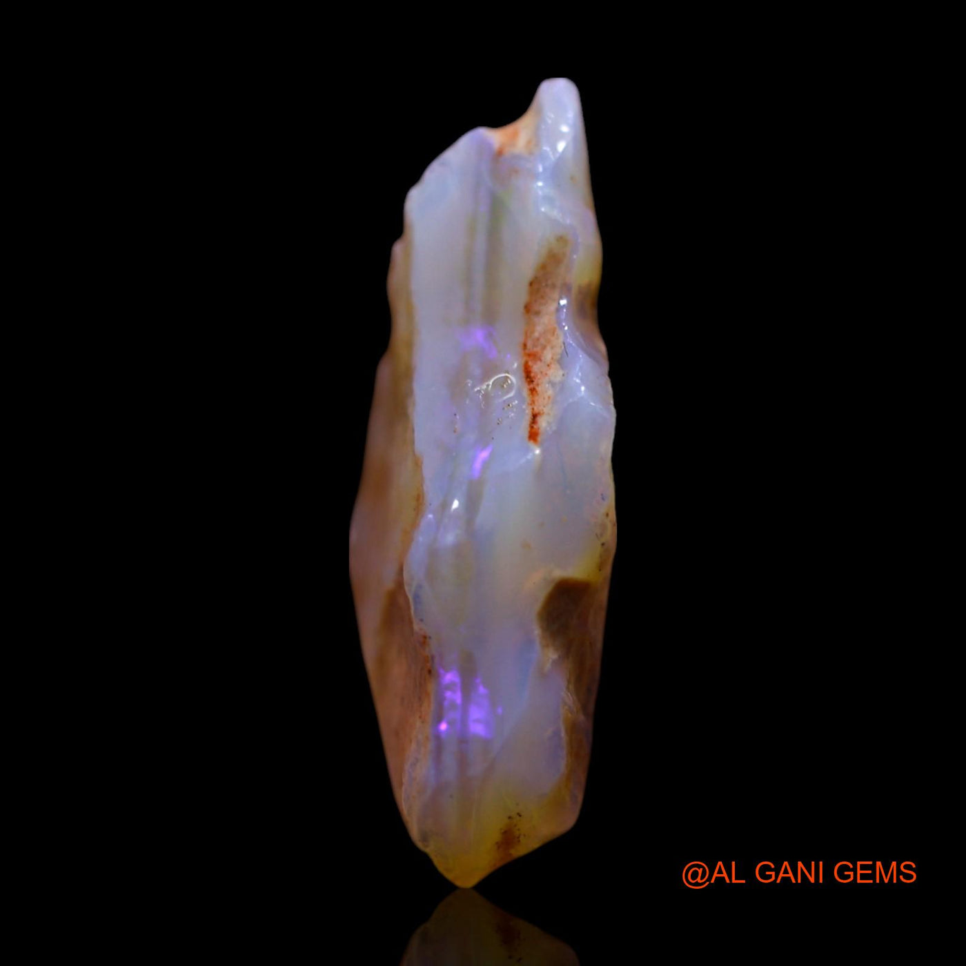 Natural Untreated Fire Opal Loose Gemstone Fancy Rough From Australia 7.80 Cts 20x10x7 mm RG-978