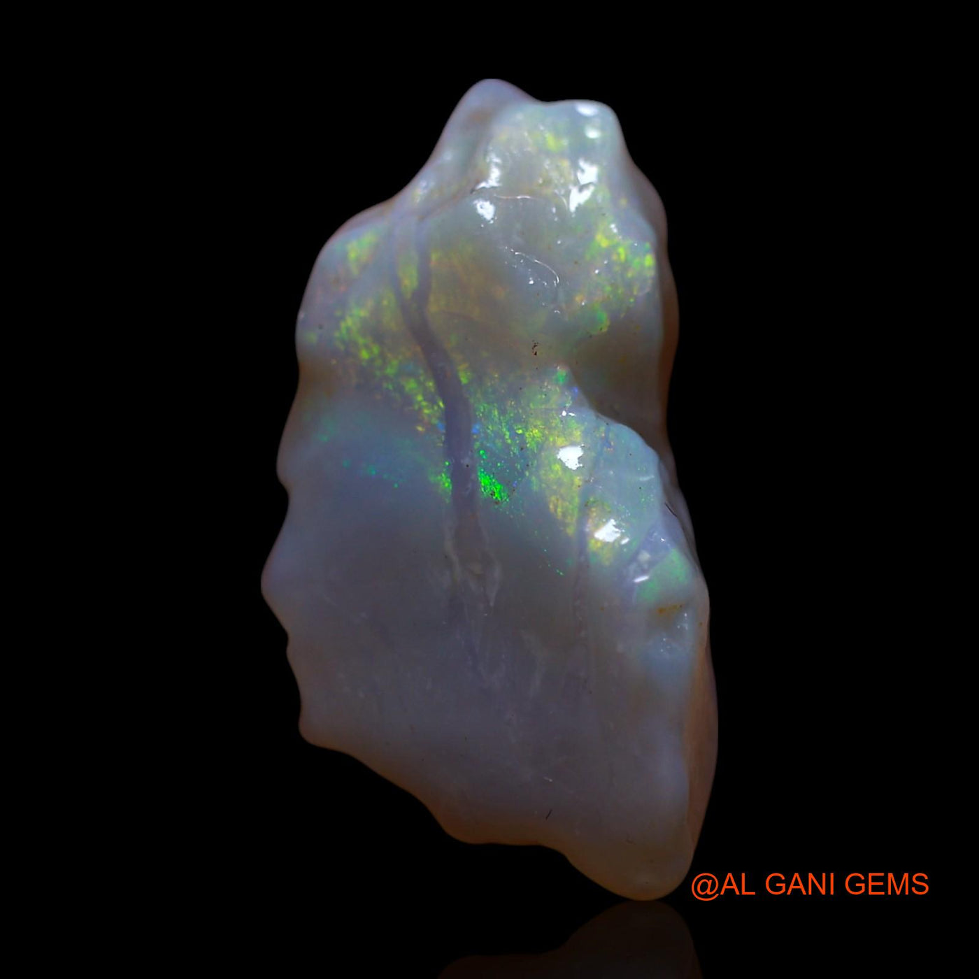 Natural Fire Opal Gemstone 8.00 Cts Loose Fancy Rough From Australia 18x10x7 mm RG-980