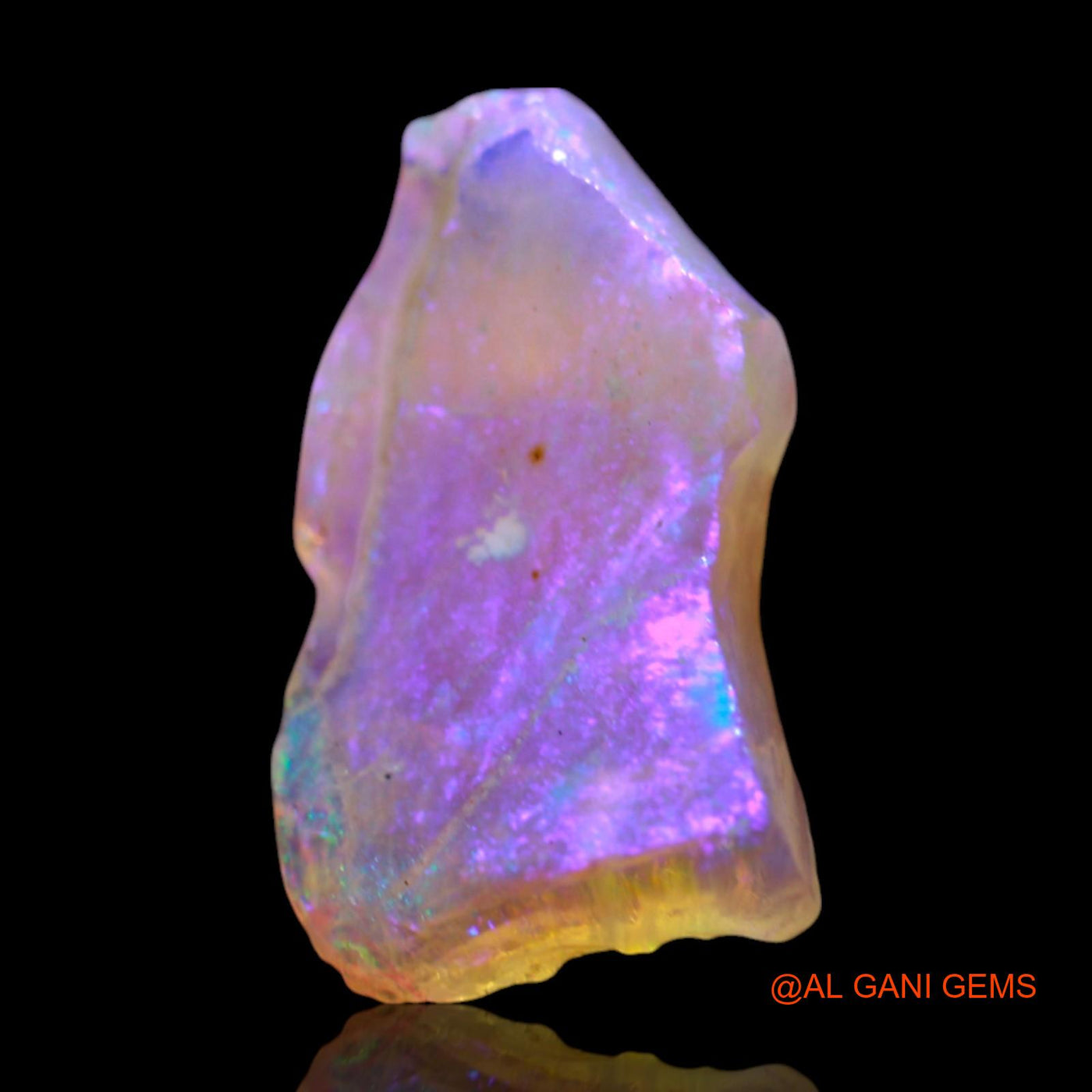 Natural Untreated Fire Opal Loose Gemstone Fancy Rough From Australia 2.00 Cts 14x8x2 mm RG-994