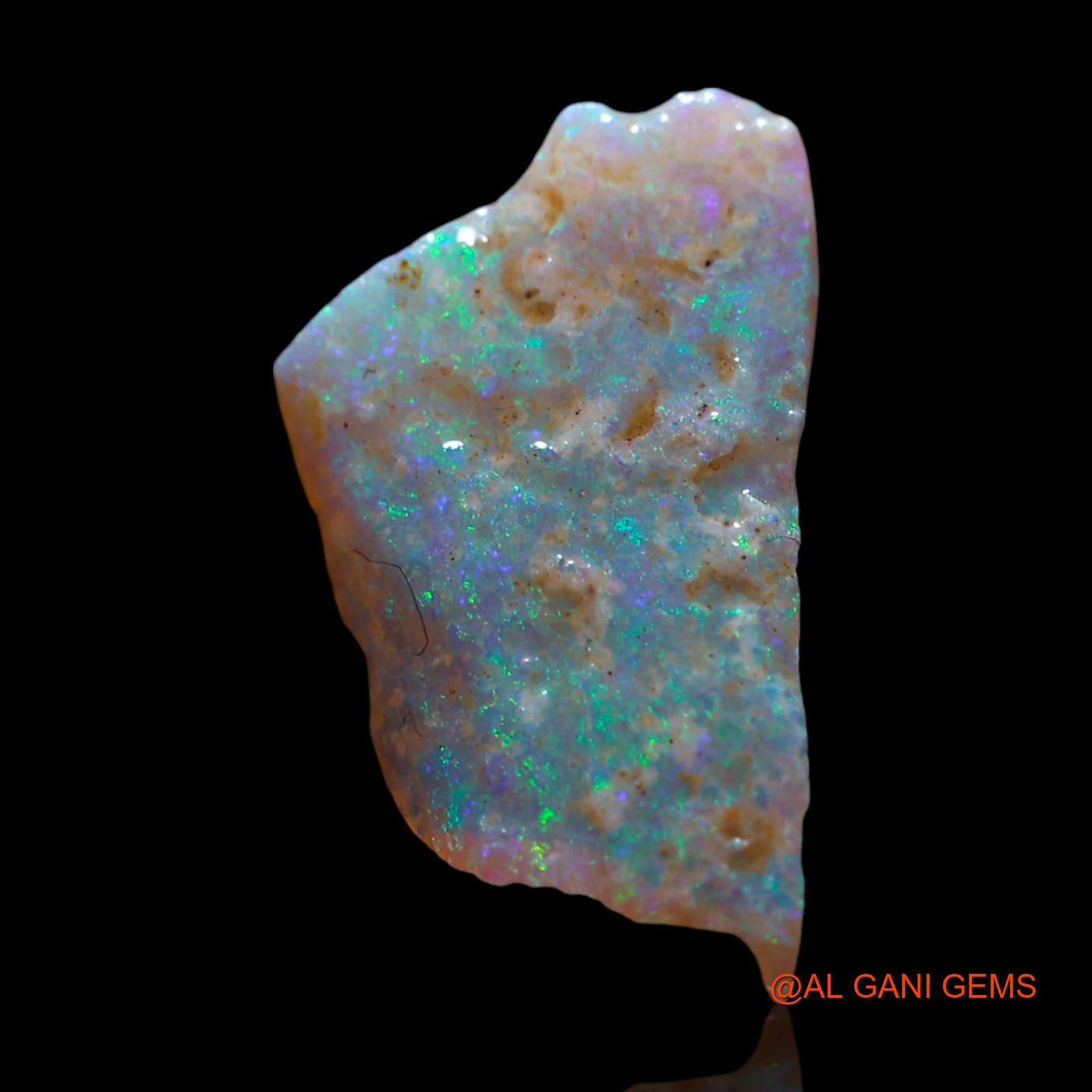 Natural Fire Opal Gemstone 1.00 Cts Loose Fancy Rough From Australia 15x9x1 mm RG-995
