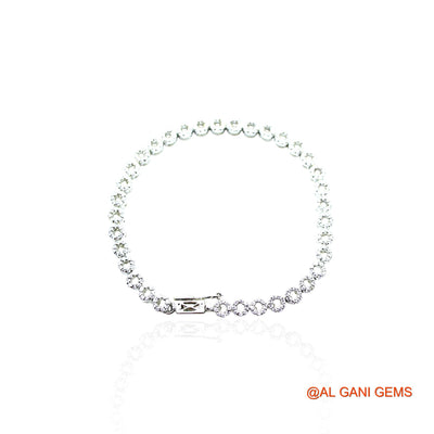 American Diamond Gemstone Zircon 925 Silver Wedding Statement Dangle Bracelet SB-17