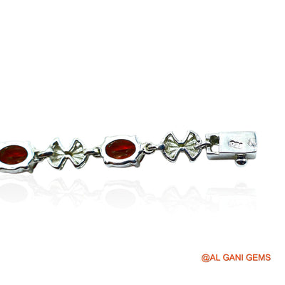 Sterling Silver Garnet Gemstone Birthday Drop Mother Bezel Bracelet SB-8
