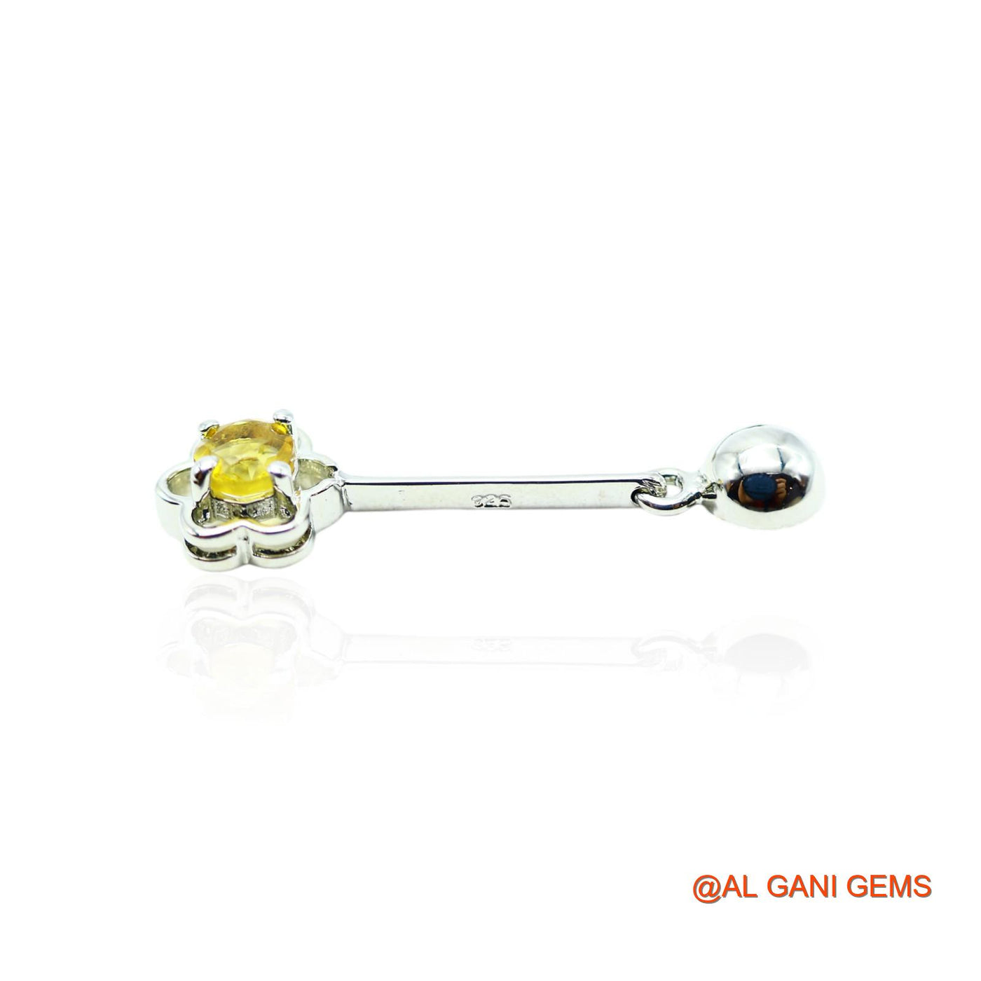 Sterling Silver November Birth Natural Citrine Drop Hook Earrings SE-13