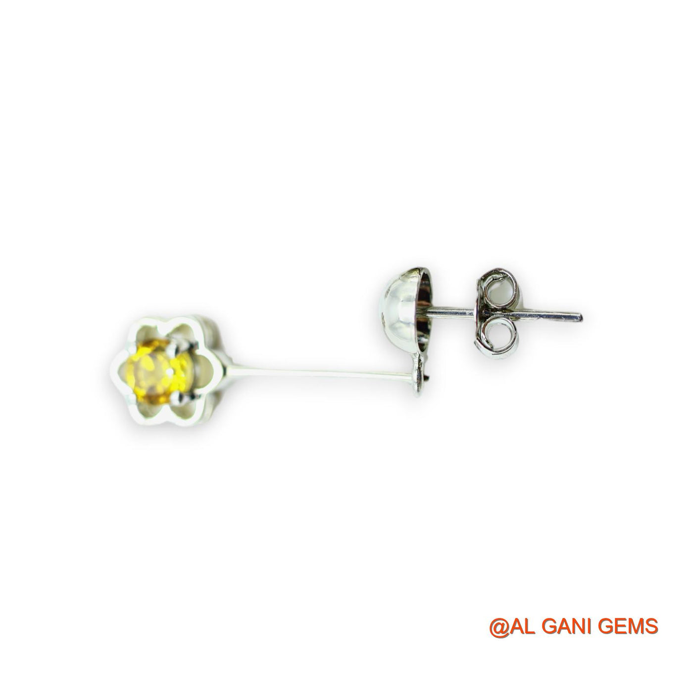 Sterling Silver November Birth Natural Citrine Drop Hook Earrings SE-13