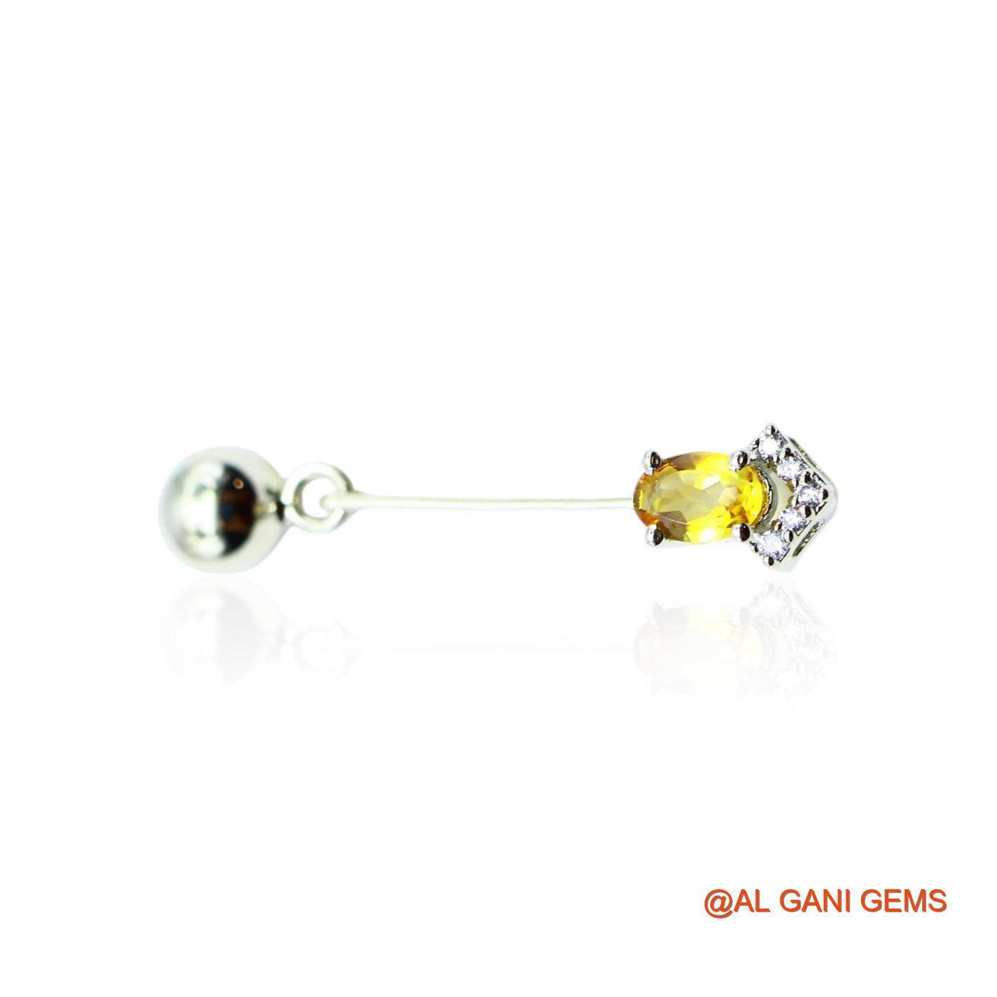 Faceted Citrine Stone Zircon 925 Silver Dangle Drop Birthday Earrings SE-14