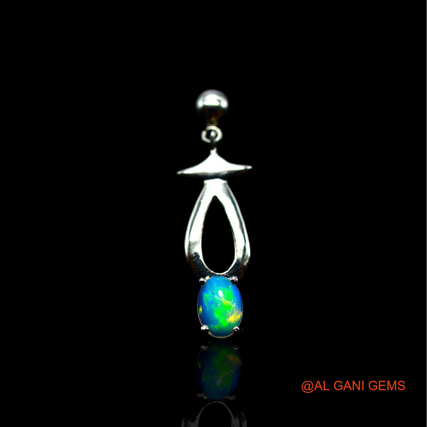 Ethiopian Fire Opal Stone Engagement Hook Drop Mother Antique Earrings 925 Silver SE-17