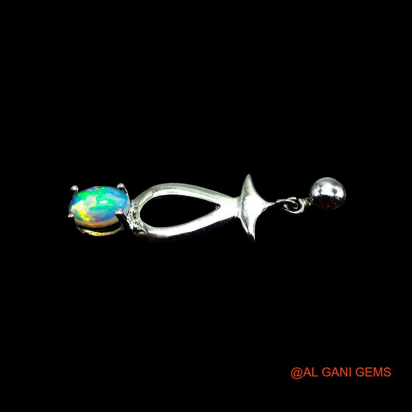 Ethiopian Fire Opal Stone Engagement Hook Drop Mother Antique Earrings 925 Silver SE-17