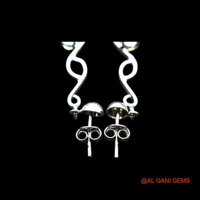 White Rainbow Moonstone Gemstone 925 Sterling Silver Drop Dangle Handcrafted Earrings SE-19
