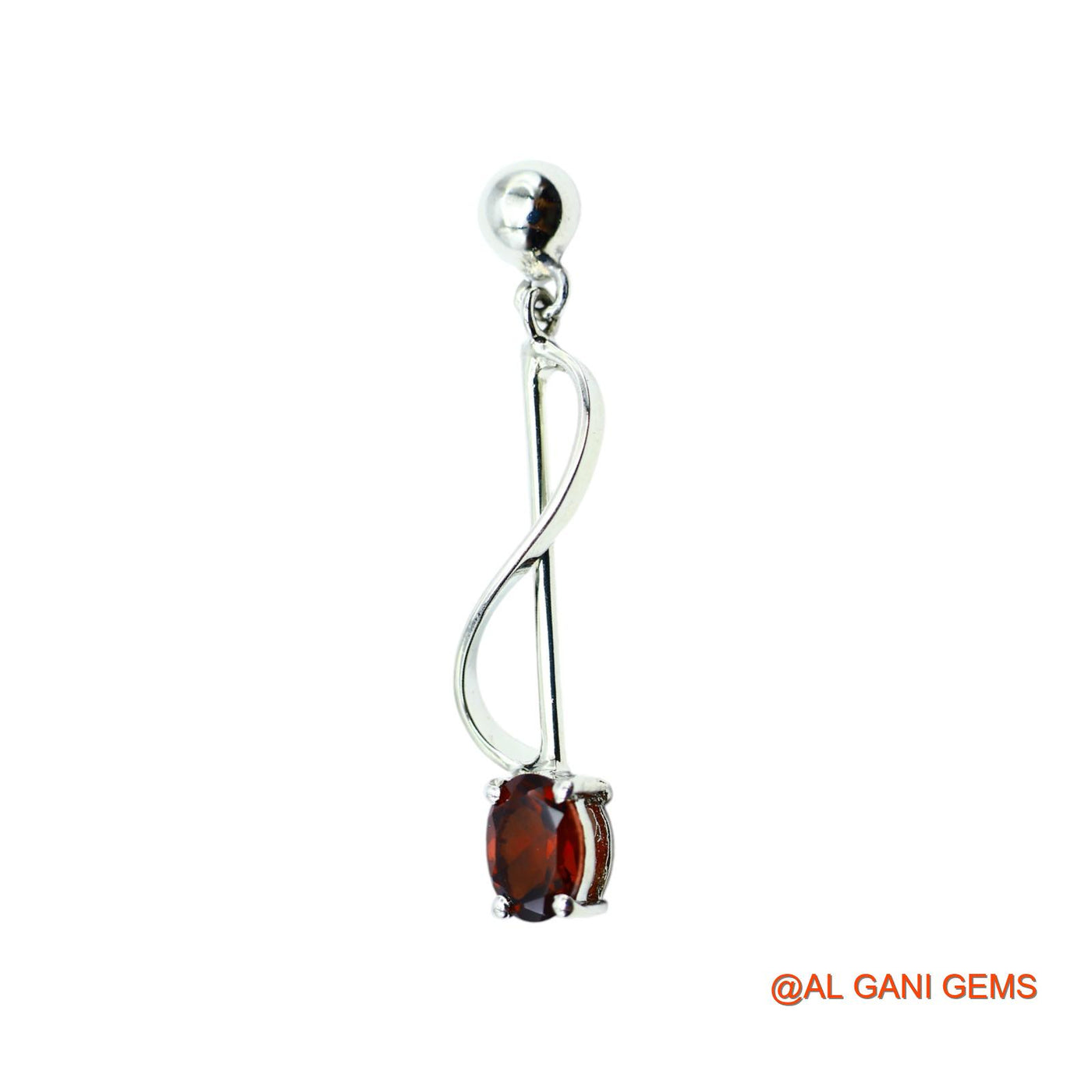 Sterling Silver Natural Garnet Mother Drop Dangle Artisan Earrings SE-1