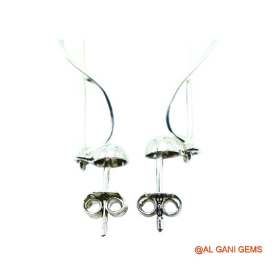 Sterling Silver Natural Garnet Mother Drop Dangle Artisan Earrings SE-1
