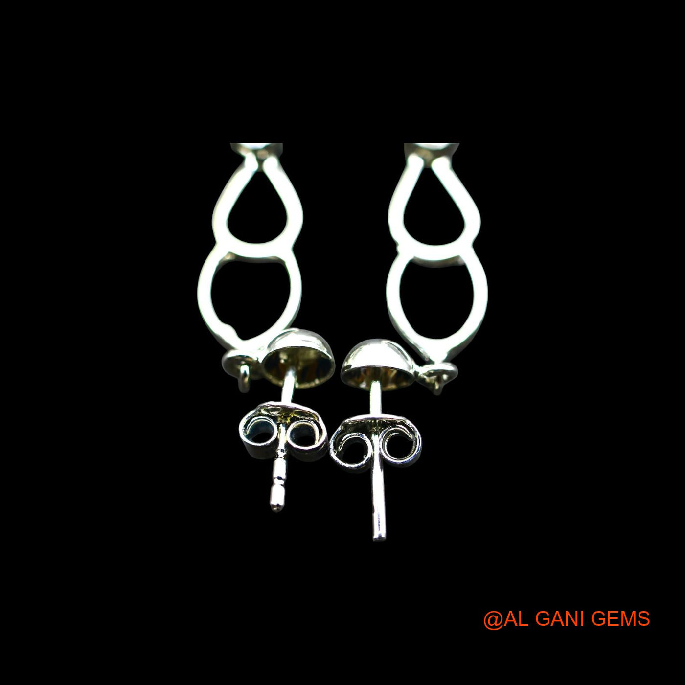 Natural White Rainbow Moonstone Dangle Hook Crown Chakra Earrings Sterling Silver SE-20