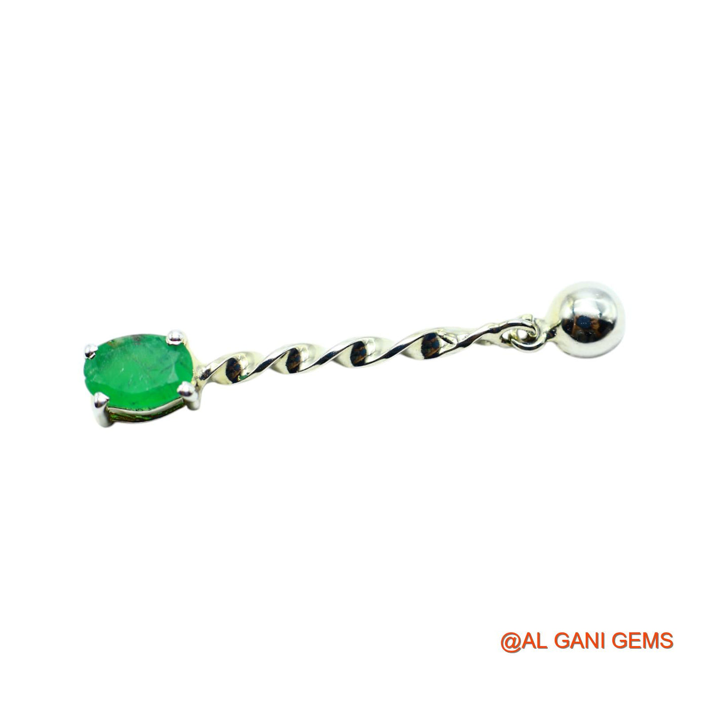 925 Silver Faceted May Emerald Gemstone Dangle Drop Hook Earrings SE-24