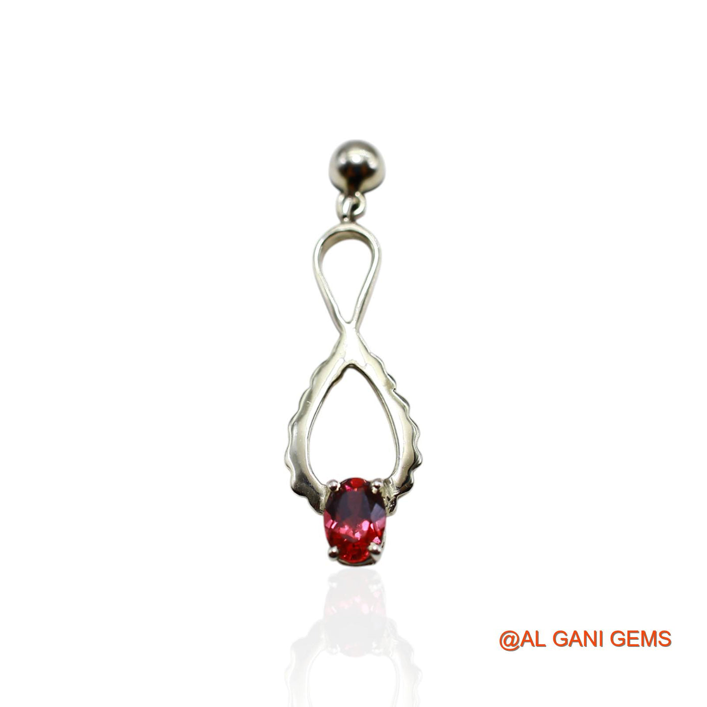 925 Silver Garnet Gemstone Handcrafted Mother Dangle Drop Earrings SE-26