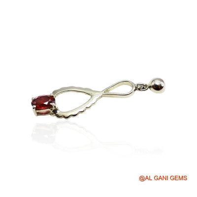 925 Silver Garnet Gemstone Handcrafted Mother Dangle Drop Earrings SE-26