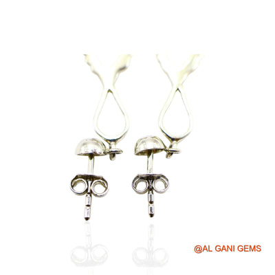 925 Silver Garnet Gemstone Handcrafted Mother Dangle Drop Earrings SE-26