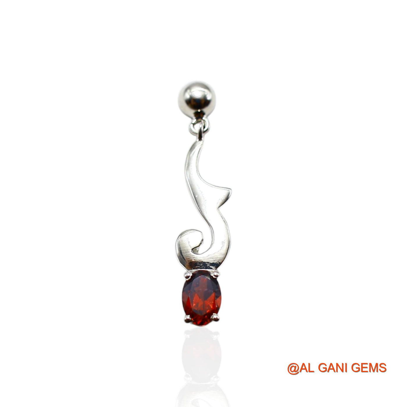 Natural Garnet Bezel Hook Dangle Mother Earrings 925 Sterling Silver SE-28