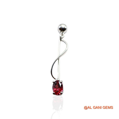 925 Sterling Silver Garnet Gemstone Mother Drop Dangle Hook Earrings SE-29