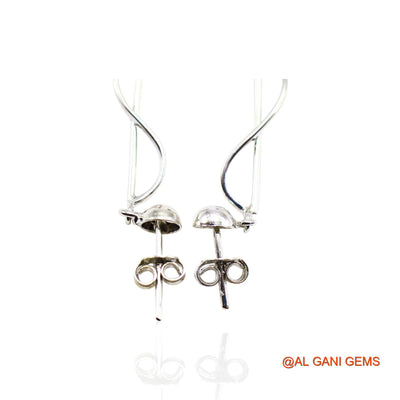 925 Sterling Silver Garnet Gemstone Mother Drop Dangle Hook Earrings SE-29