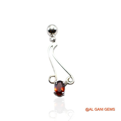 Garnet Gemstone Bezel Drop Dangle Hook Earrings 925 Sterling Silver SE-32