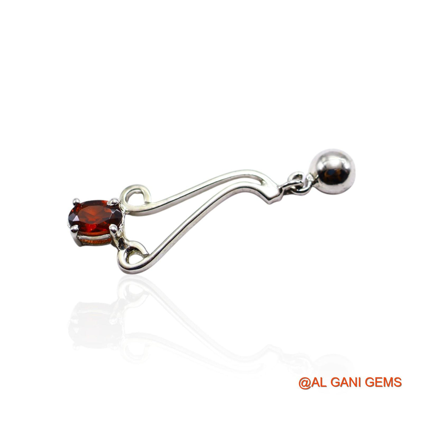 Garnet Gemstone Bezel Drop Dangle Hook Earrings 925 Sterling Silver SE-32