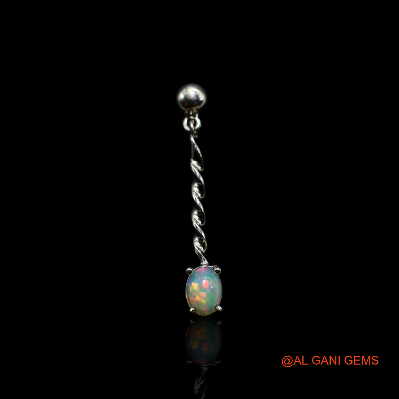 Ethiopian Fire Opal Stone 925 Silver Handmade Birthday Drop Hook Dainty Earrings SE-34