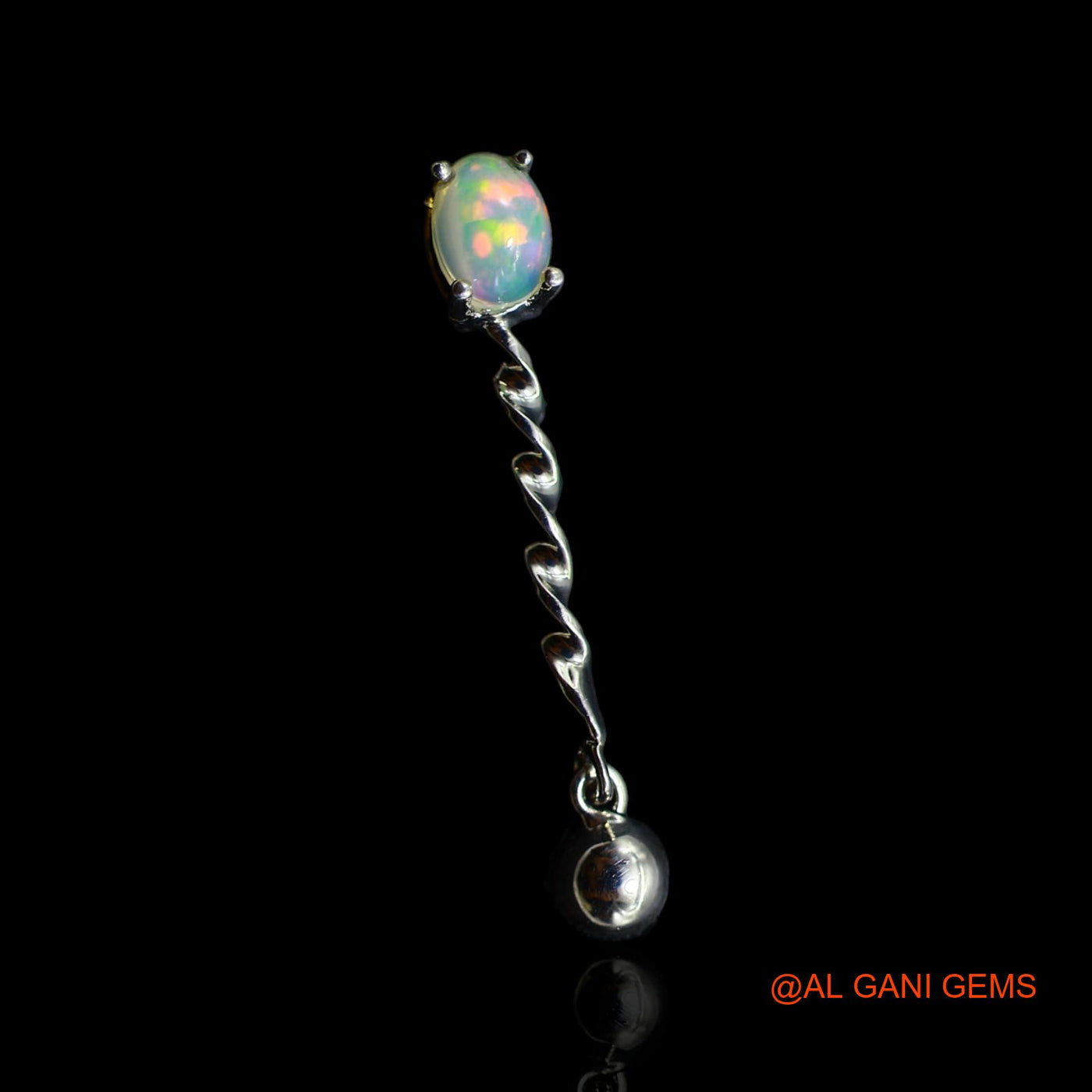 Ethiopian Fire Opal Stone 925 Silver Handmade Birthday Drop Hook Dainty Earrings SE-34