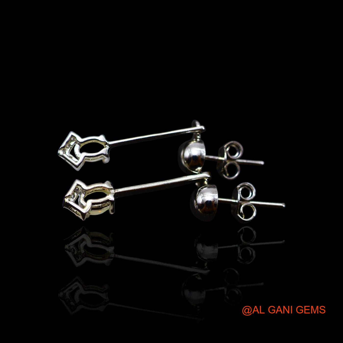 925 Sterling Silver Natural Ethiopian Fire Opal Zircon Dangle Celestial Earrings SE-37