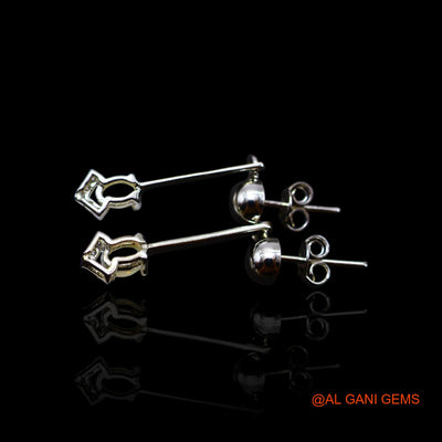 925 Sterling Silver Natural Ethiopian Fire Opal Zircon Dangle Celestial Earrings SE-37