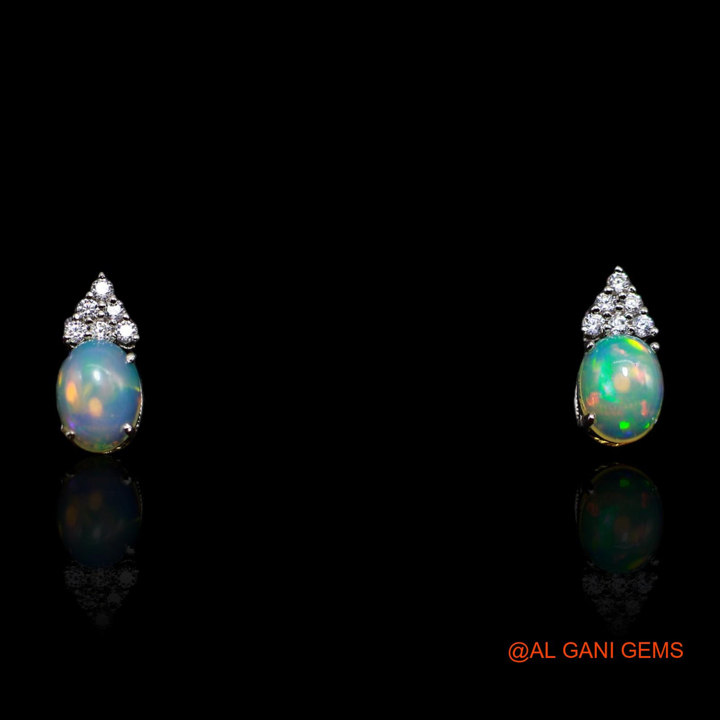 Ethiopian Fire Opal Gemstone Zircon 925 Silver Bezel Wedding Dangle Hook Earrings SE-39