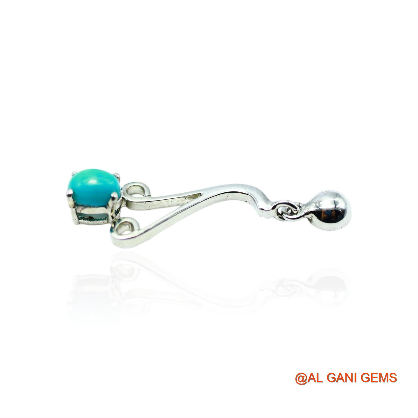 925 Silver Turquoise Gemstone Hook Dainty Dangle Drop Daughter Earrings SE-3
