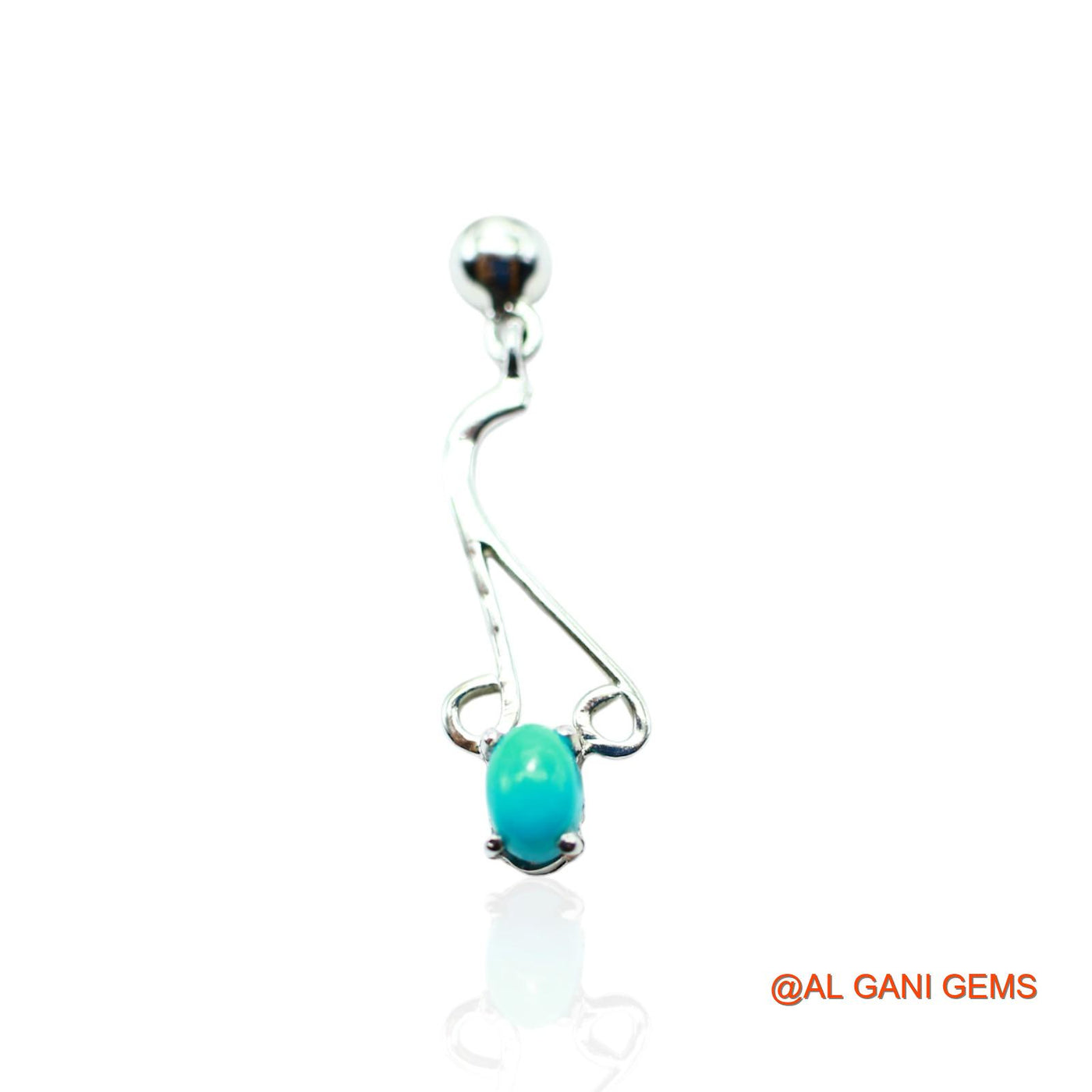 925 Silver Turquoise Gemstone Hook Dainty Dangle Drop Daughter Earrings SE-3