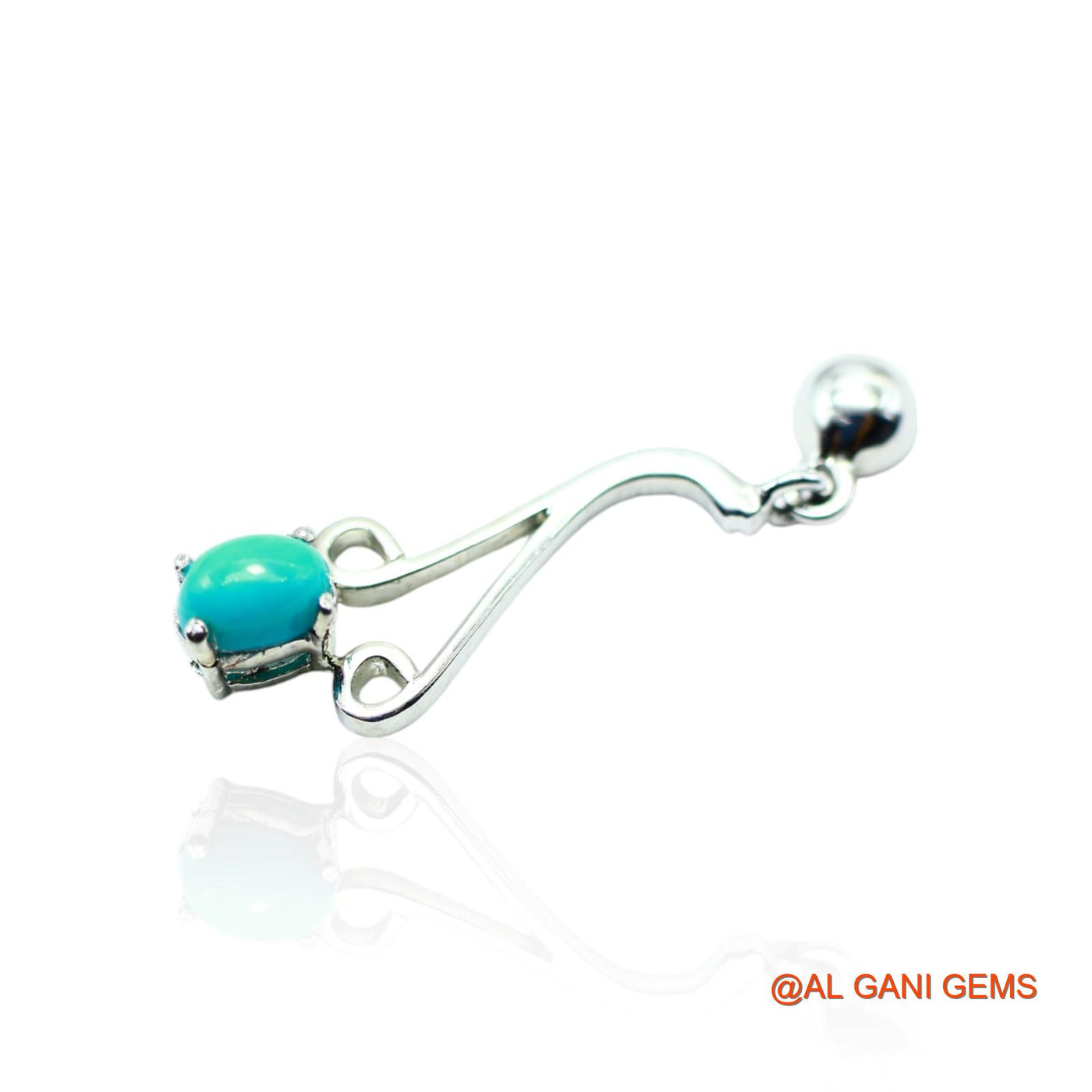 925 Silver Turquoise Gemstone Hook Dainty Dangle Drop Daughter Earrings SE-3