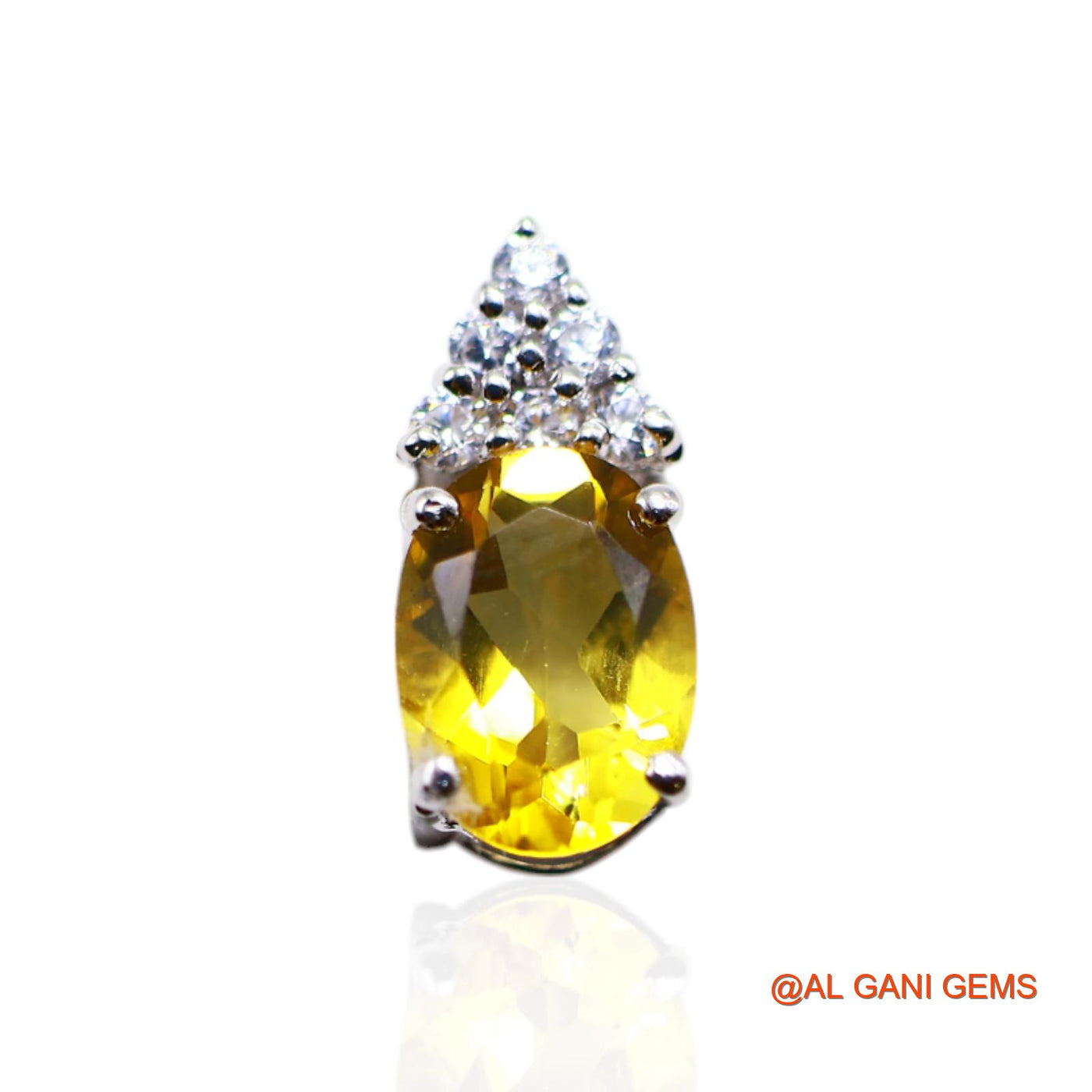 Faceted Citrine Stone Zircon November Bezel Drop Earrings 925 Silver SE-41