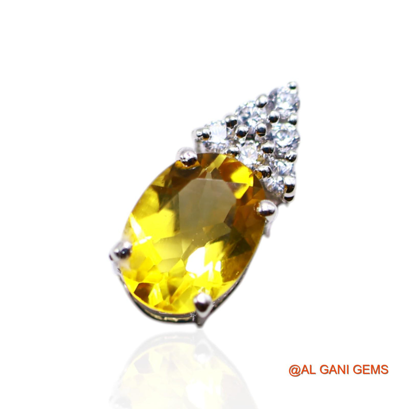 Faceted Citrine Stone Zircon November Bezel Drop Earrings 925 Silver SE-41