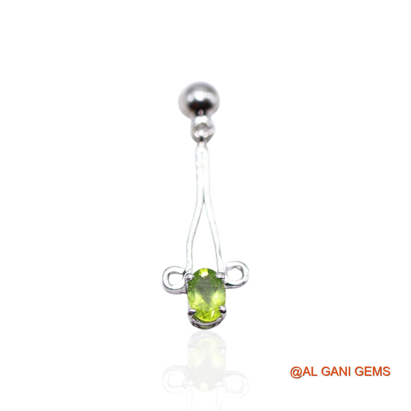 August Peridot Gemstone Boho Drop Dangle Earrings 925 Sterling Silver SE-50