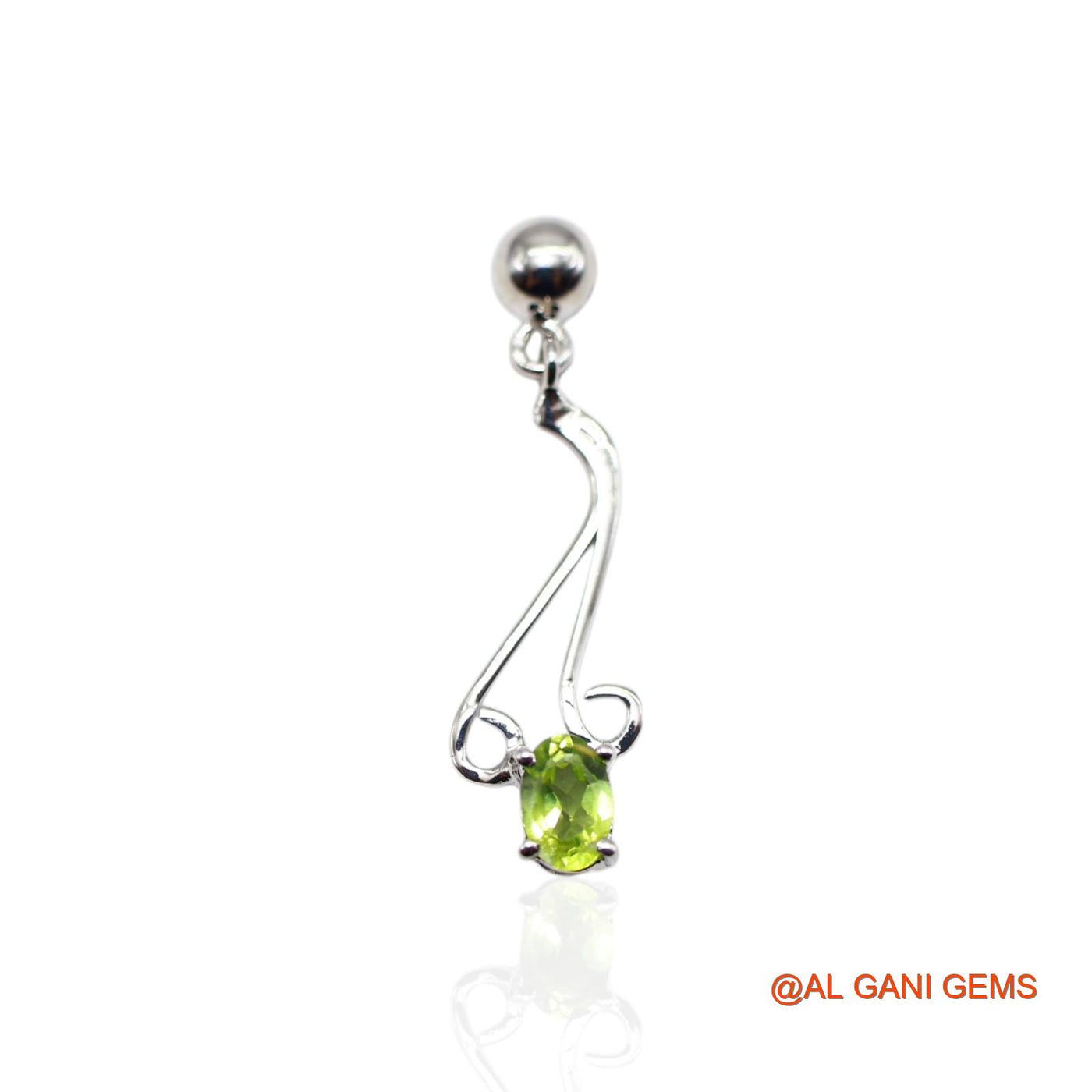Faceted Peridot Stone 925 Silver Anniversary Daughter Dangle Earrings SE-51