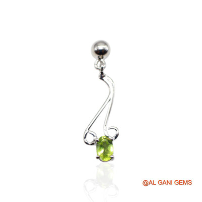 Faceted Peridot Stone 925 Silver Anniversary Daughter Dangle Earrings SE-51