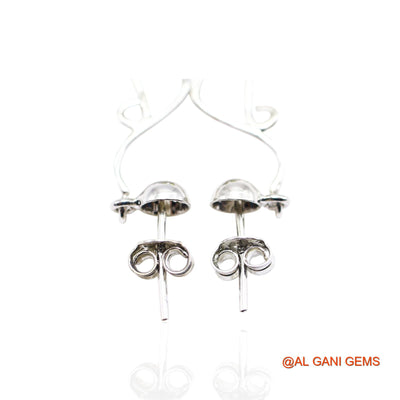 925 Sterling Silver Natural Peridot Daughter Dangle Hook Earrings SE-52