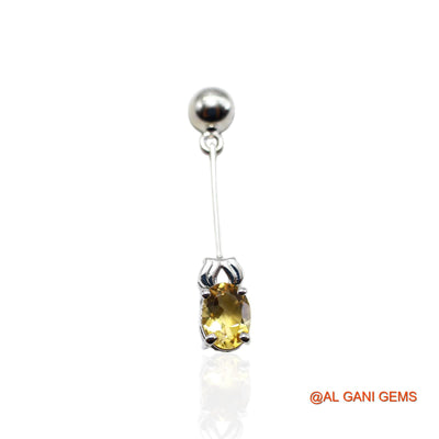 Faceted Natural Citrine 925 Sterling Silver Dangle Drop Hook Earrings SE-55