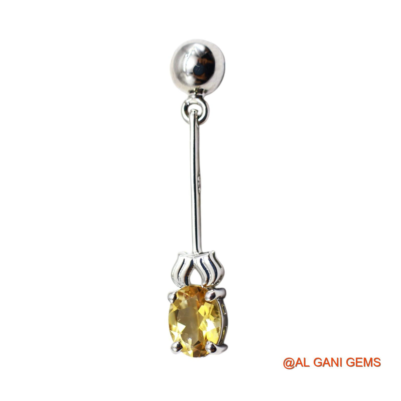 Faceted Natural Citrine 925 Sterling Silver Dangle Drop Hook Earrings SE-55