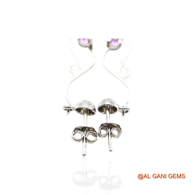 925 Silver Natural Mystic Topaz Dangle Hook Anniversary Wedding Earrings SE-56
