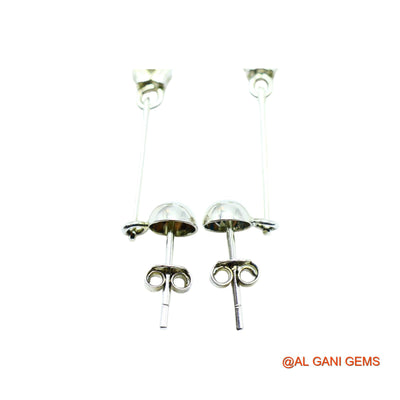 August Birth Natural Peridot Drop Dangle Earrings Sterling Silver SE-5