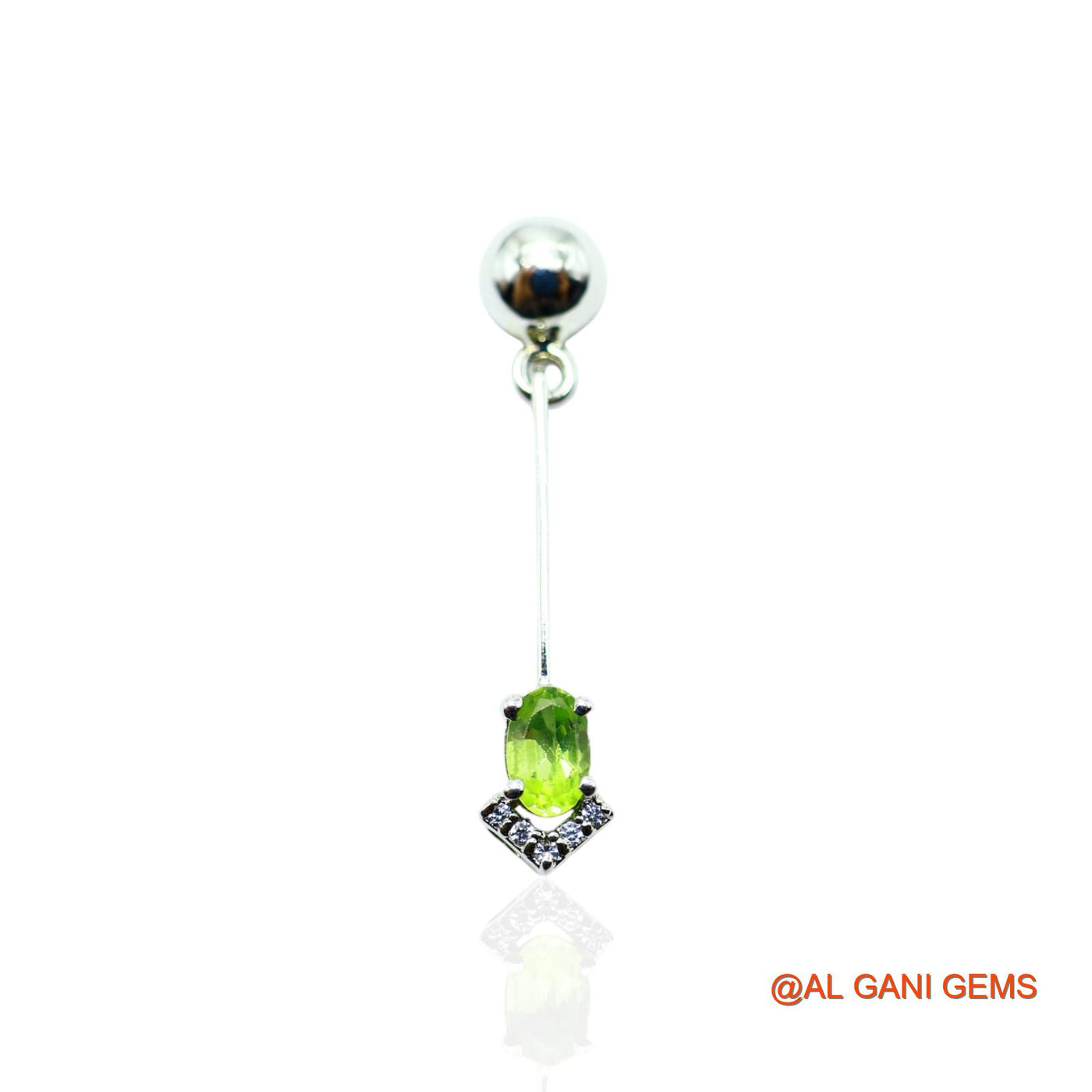 925 Silver Natural Peridot Zircon Handcrafted Dangling Hook Earrings SE-6