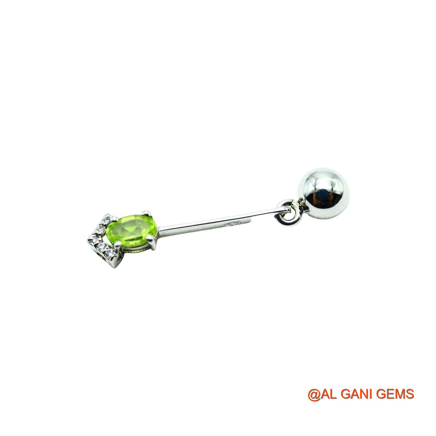 925 Silver Natural Peridot Zircon Handcrafted Dangling Hook Earrings SE-6