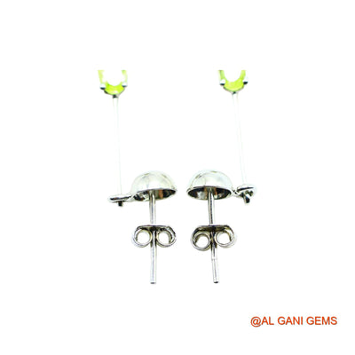 925 Silver Natural Peridot Zircon Handcrafted Dangling Hook Earrings SE-6