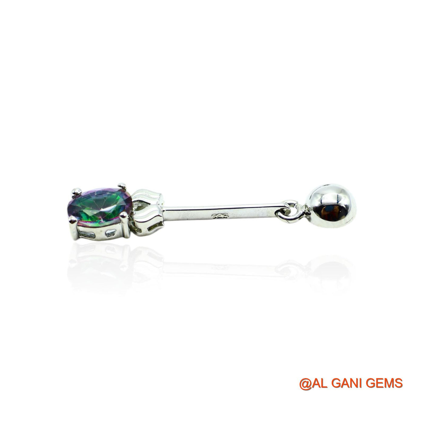 Faceted Natural Mystic Topaz Wedding Dangle Drop Earrings Sterling Silver SE-9