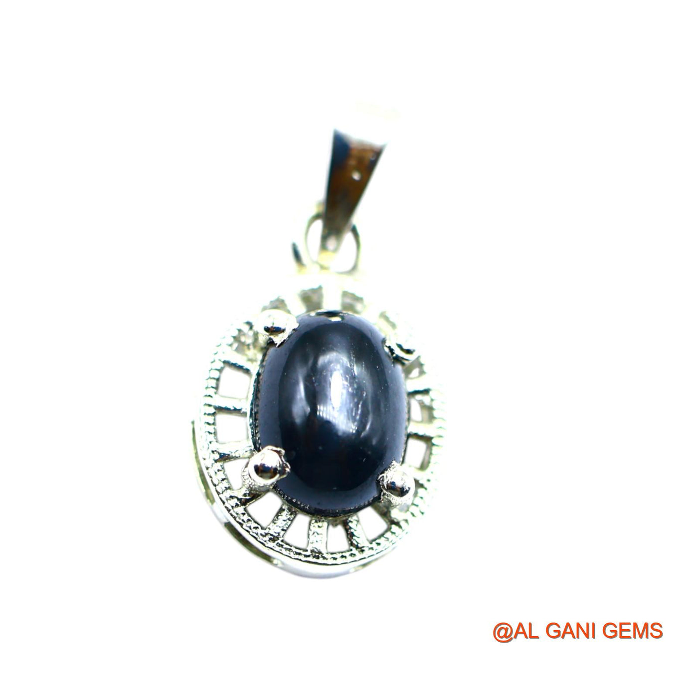 Black Star Gemstone 925 Silver Celestial Bezel Handmade Antique Pendant SP-18