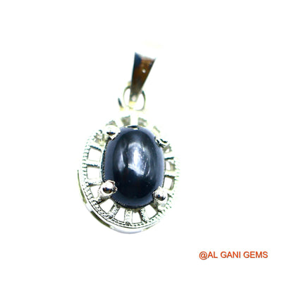 Black Star Gemstone 925 Silver Celestial Bezel Handmade Antique Pendant SP-18
