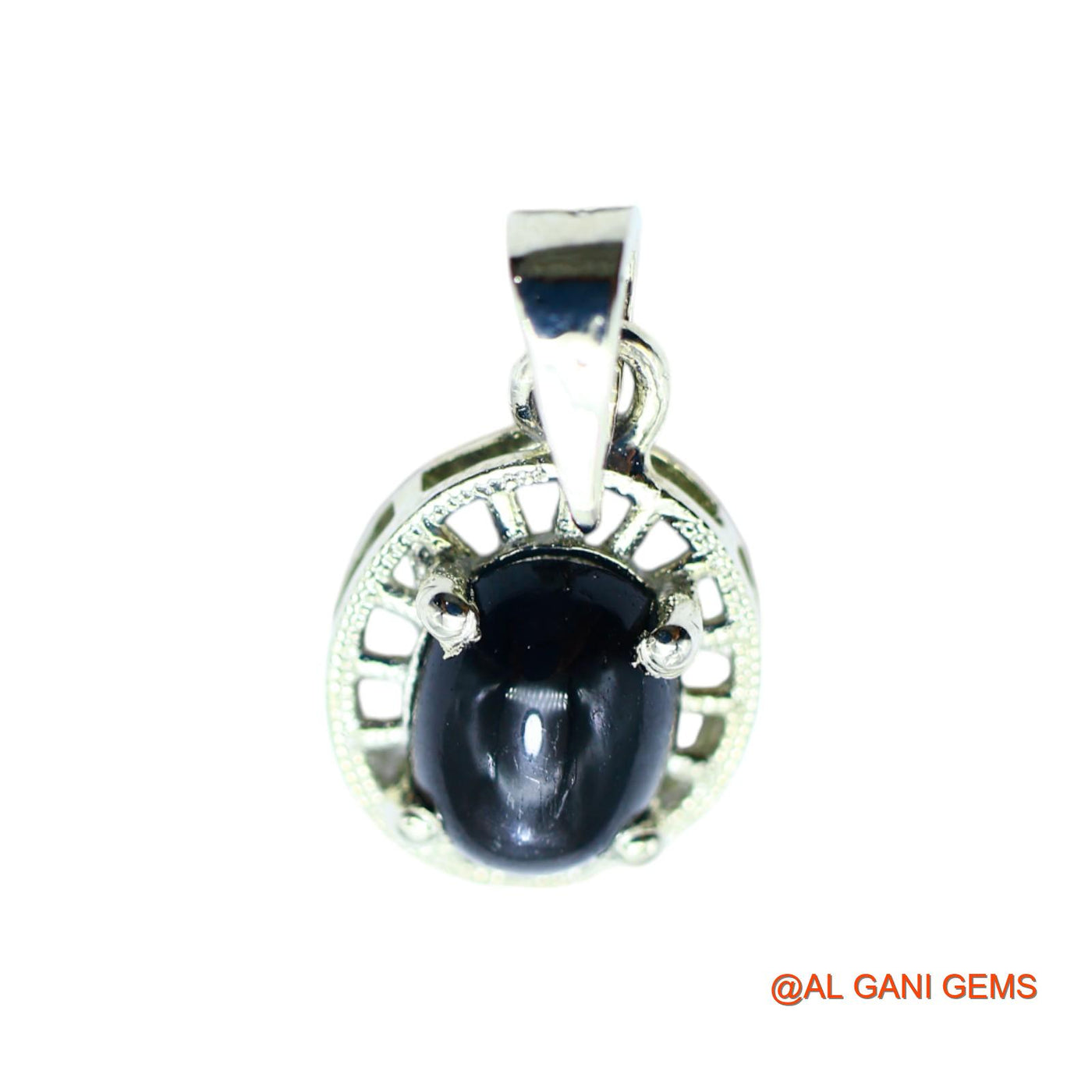 Black Star Gemstone 925 Silver Celestial Bezel Handmade Antique Pendant SP-18